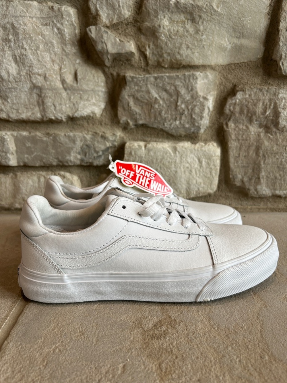 Vans Women’s White Low-Top Canvas Sneakers